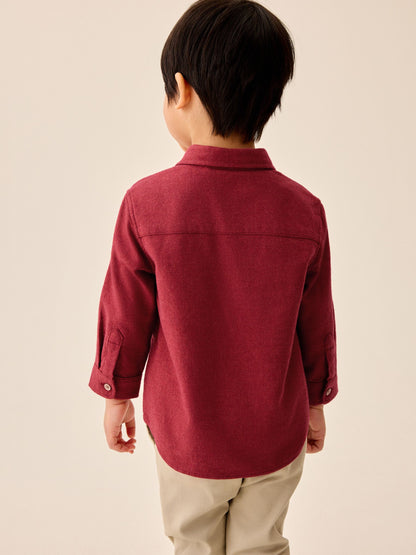 Dsiney Kidz - Red Long Sleeve Melange Brushed Character Shirt (3mths-7yrs) image 3