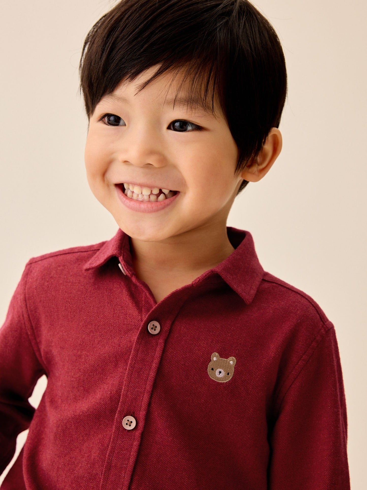 Dsiney Kidz - Red Long Sleeve Melange Brushed Character Shirt (3mths-7yrs) image 4