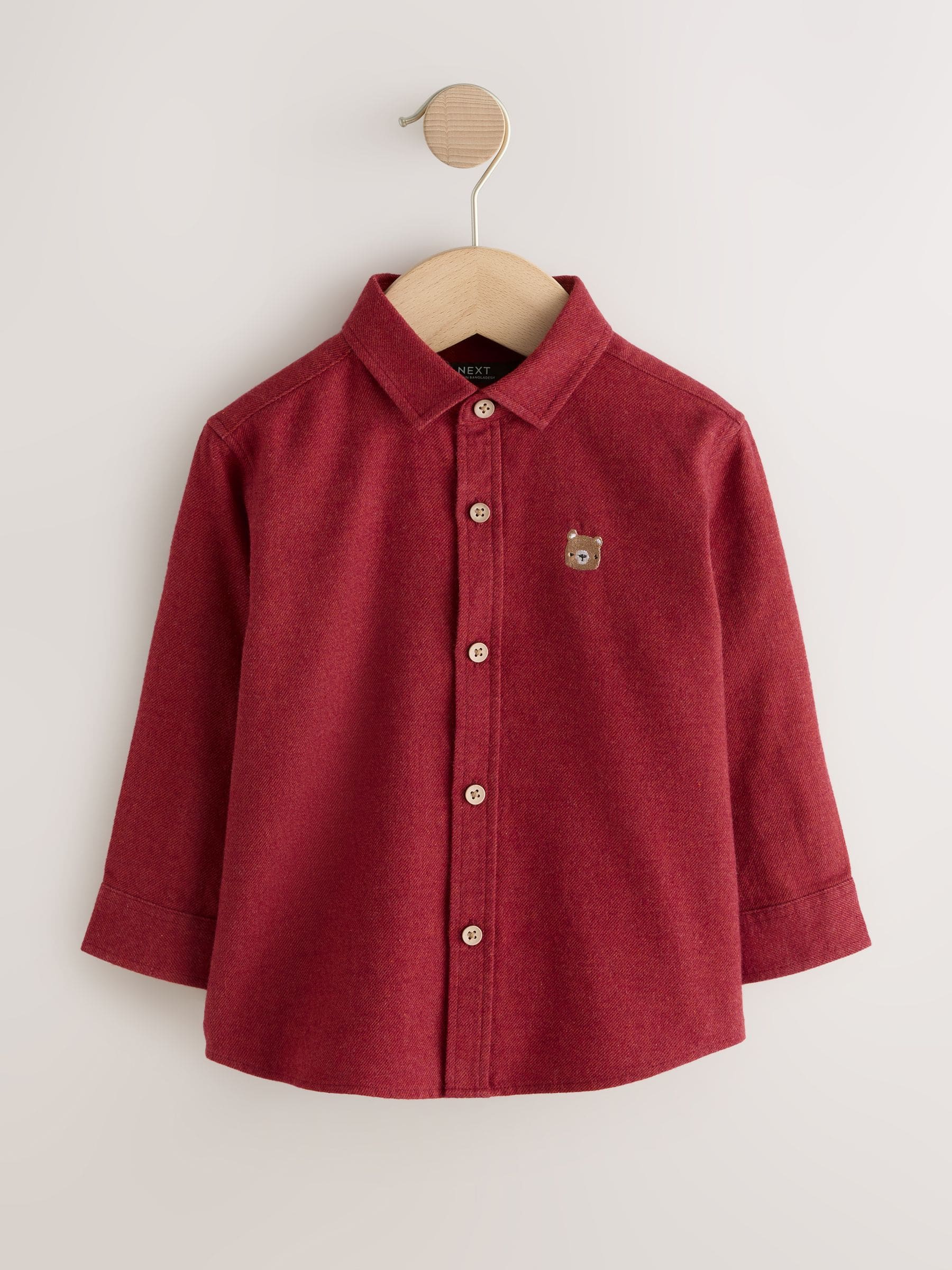 Dsiney Kidz - Red Long Sleeve Melange Brushed Character Shirt (3mths-7yrs) image 5