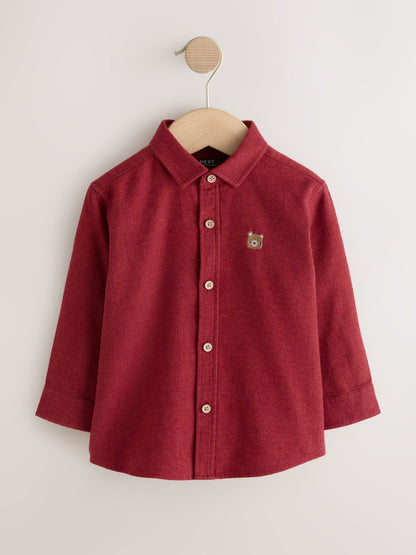 Dsiney Kidz - Red Long Sleeve Melange Brushed Character Shirt (3mths-7yrs) image 5