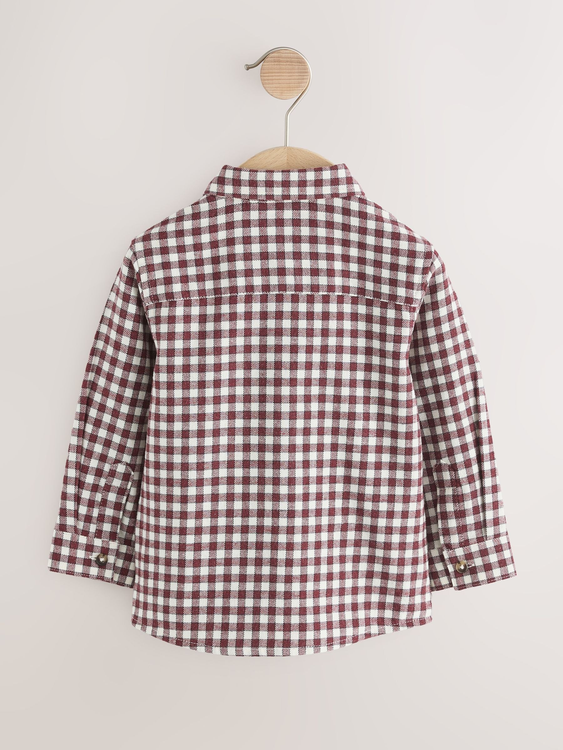 Dsiney Kidz - Red/Ecru Gingham Check Bear Long Sleeve Character Shirt (3mths-7yrs) image 6