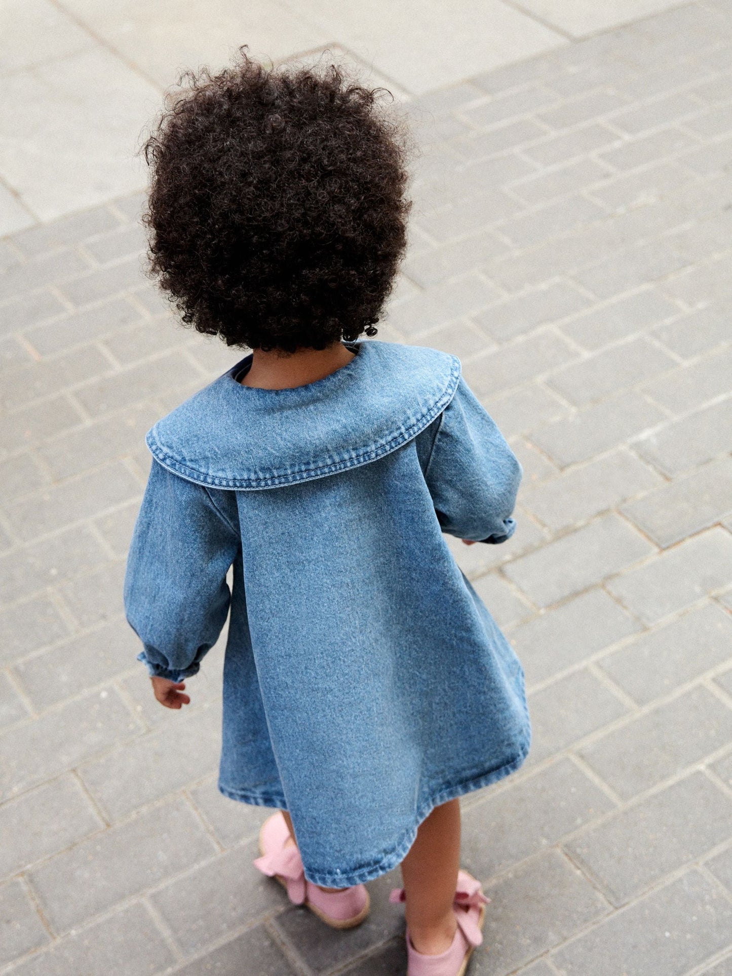 Dsiney Kidz - Blue Denim Embroidered Dog Character Collar Dress (3mths-8yrs) image 3