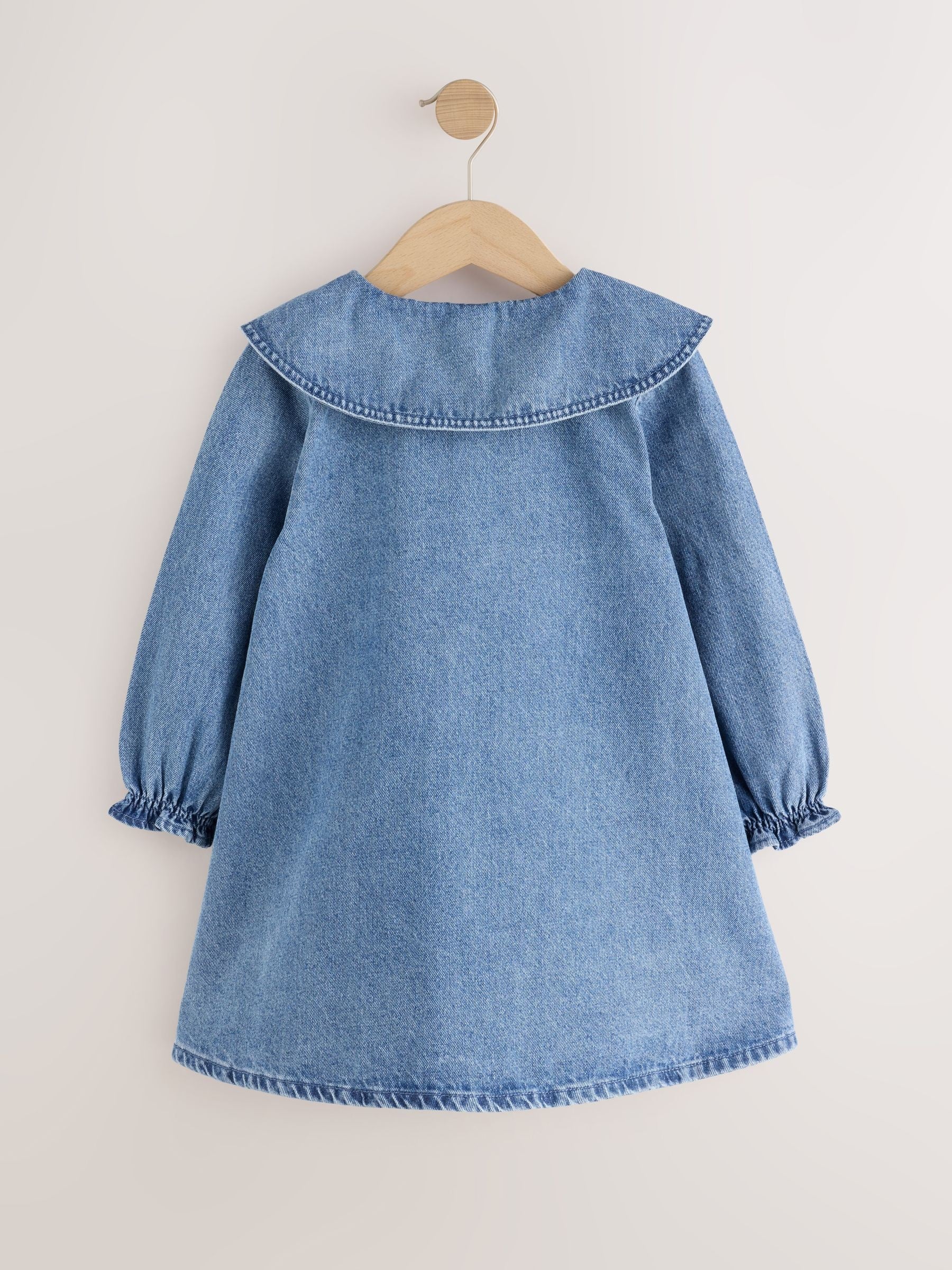 Dsiney Kidz - Blue Denim Embroidered Dog Character Collar Dress (3mths-8yrs) image 6
