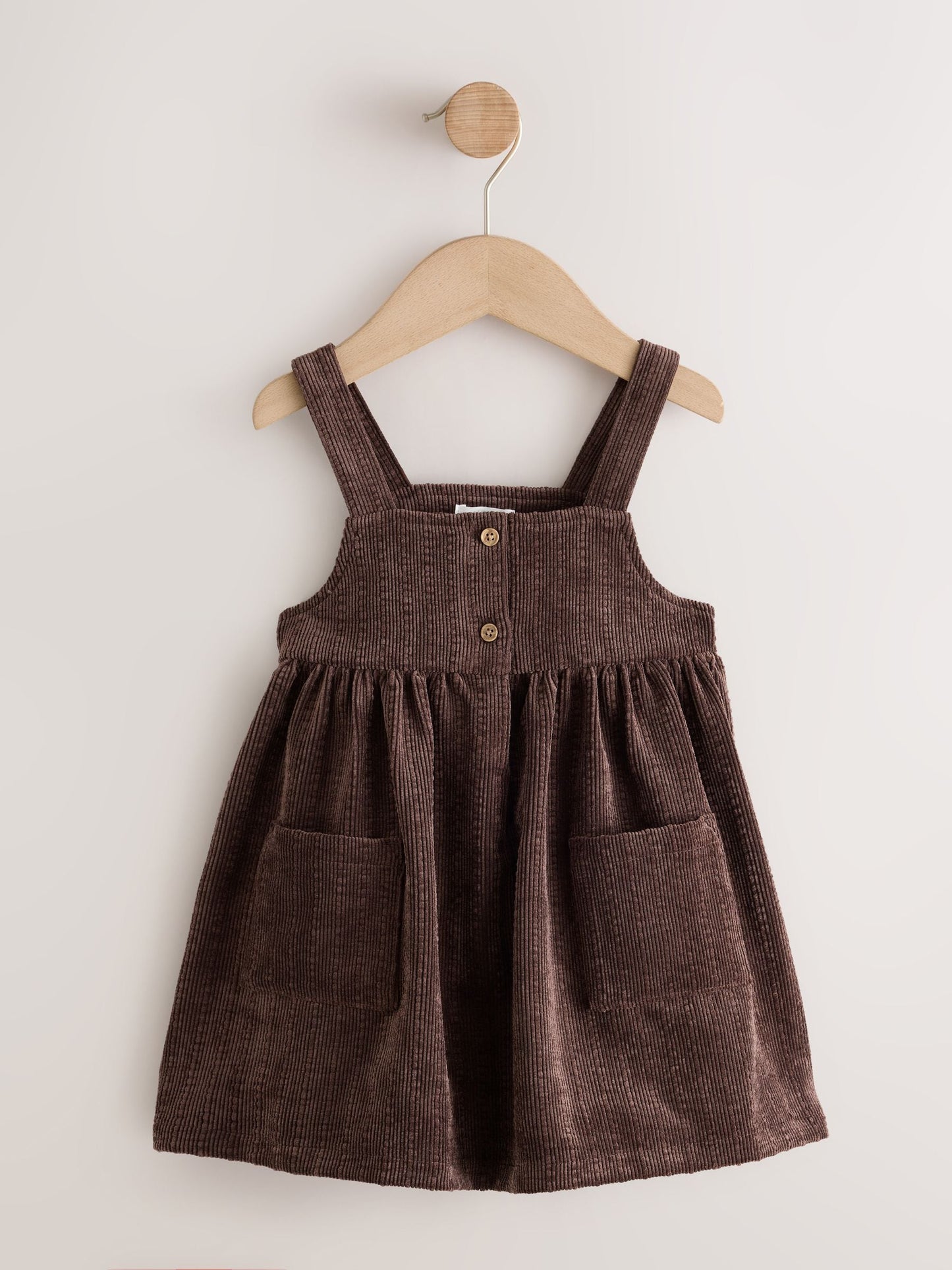 Dsiney Kidz - Chocolate Brown Sleeveless Cord Pinafore (3mths-8yrs) image 6