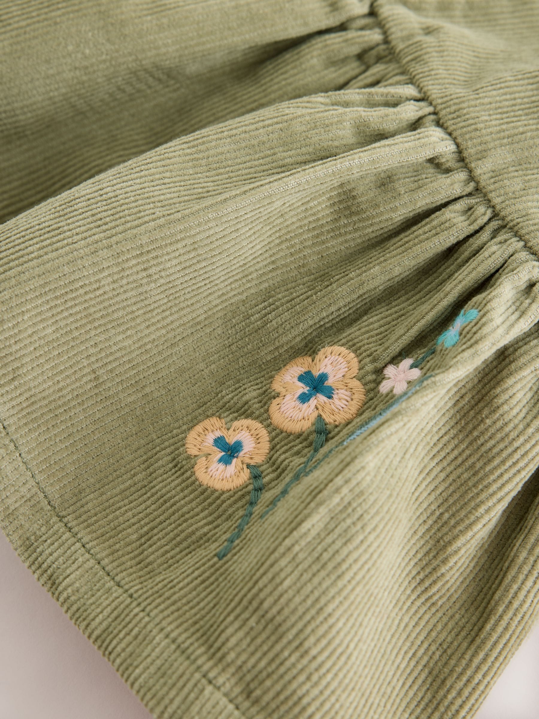 Dsiney Kidz - Olive Green Long Sleeve Top and Cord Dungaree Dress Set (3mths-8yrs) image 9