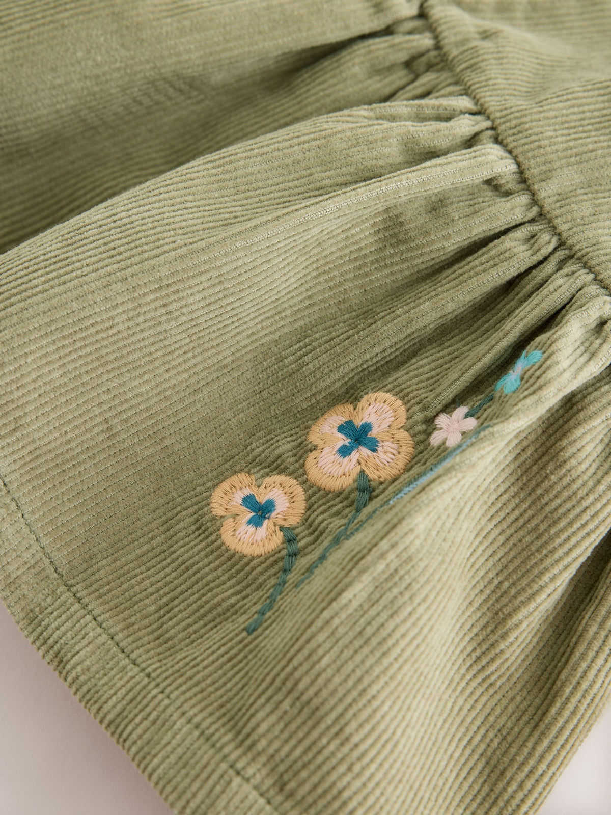 Dsiney Kidz - Olive Green Long Sleeve Top and Cord Dungaree Dress Set (3mths-8yrs) image 9