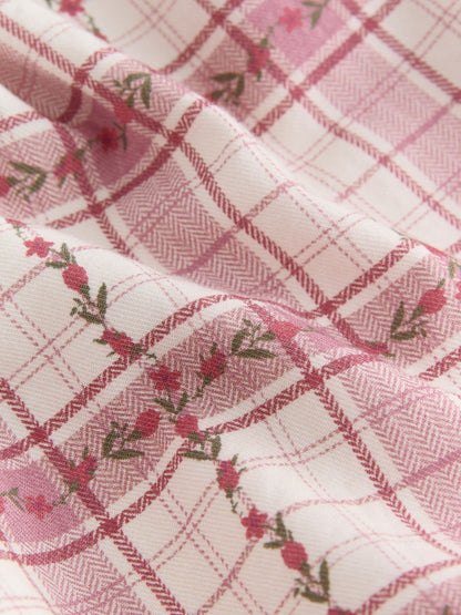 Dsiney Kidz - Pink Check Long Sleeve Collar Dress (3mths-8yrs) image 7