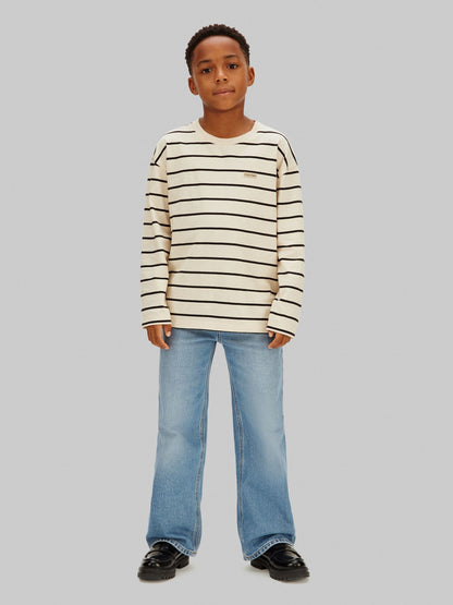 Calvin Klein Jeans Cream Relaxed Striped T-Shirt image 2
