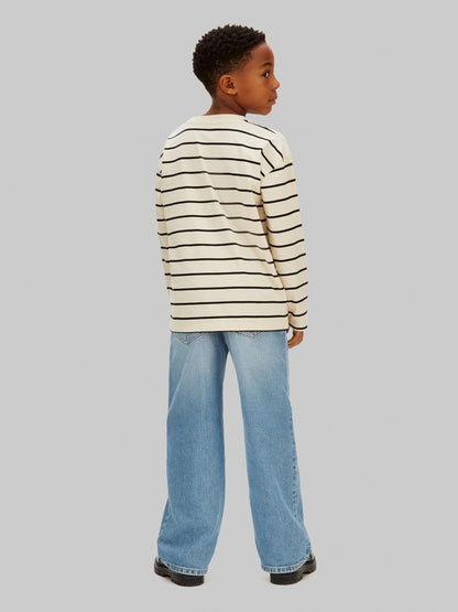 Calvin Klein Jeans Cream Relaxed Striped T-Shirt image 3