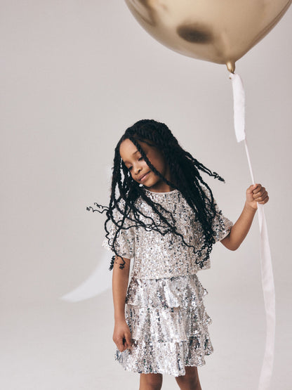 Dsiney Kidz - Silver Sequin Top and Rara Skirt Set (3-16yrs) image 1