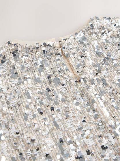 Dsiney Kidz - Silver Sequin Top and Rara Skirt Set (3-16yrs) image 8