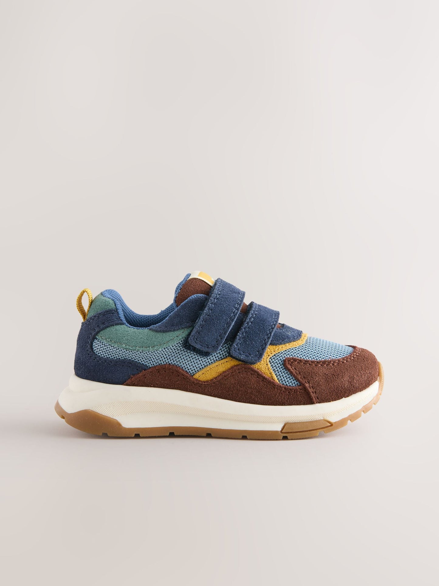 Navy Suede Touch Fastening Trainers image 2