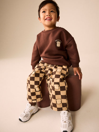 Dsiney Kidz - Brown Long Sleeve Top and Trousers Set (3mths-7yrs) image 3