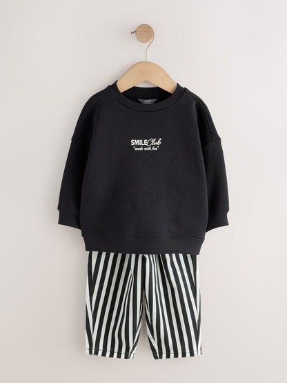 Black/White Long Sleeve Top and Trousers Set (3mths-7yrs) - image 5