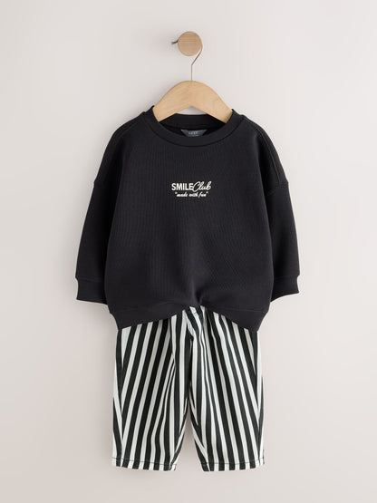 Black/White Long Sleeve Top and Trousers Set (3mths-7yrs) - image 6