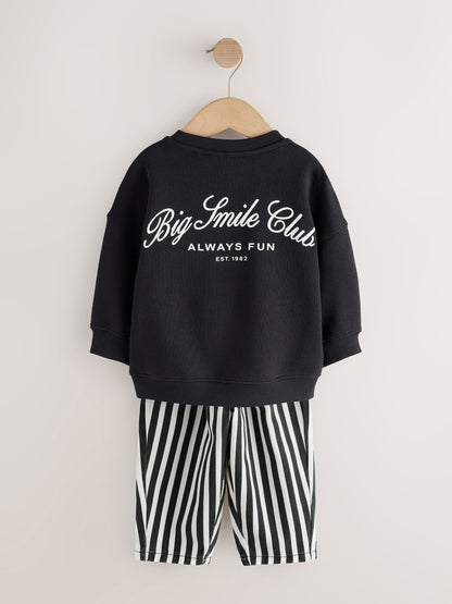 Black/White Long Sleeve Top and Trousers Set (3mths-7yrs) - image 7