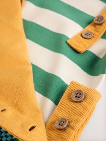 Yellow Transport Cord Dungarees and Bodysuit Baby Set (0mths-3yrs) image 6