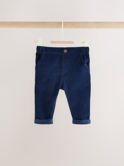 Blue/Cream Stripe Baby Collared Knitted Top and Trousers Set (0mths-2yrs) - image 3