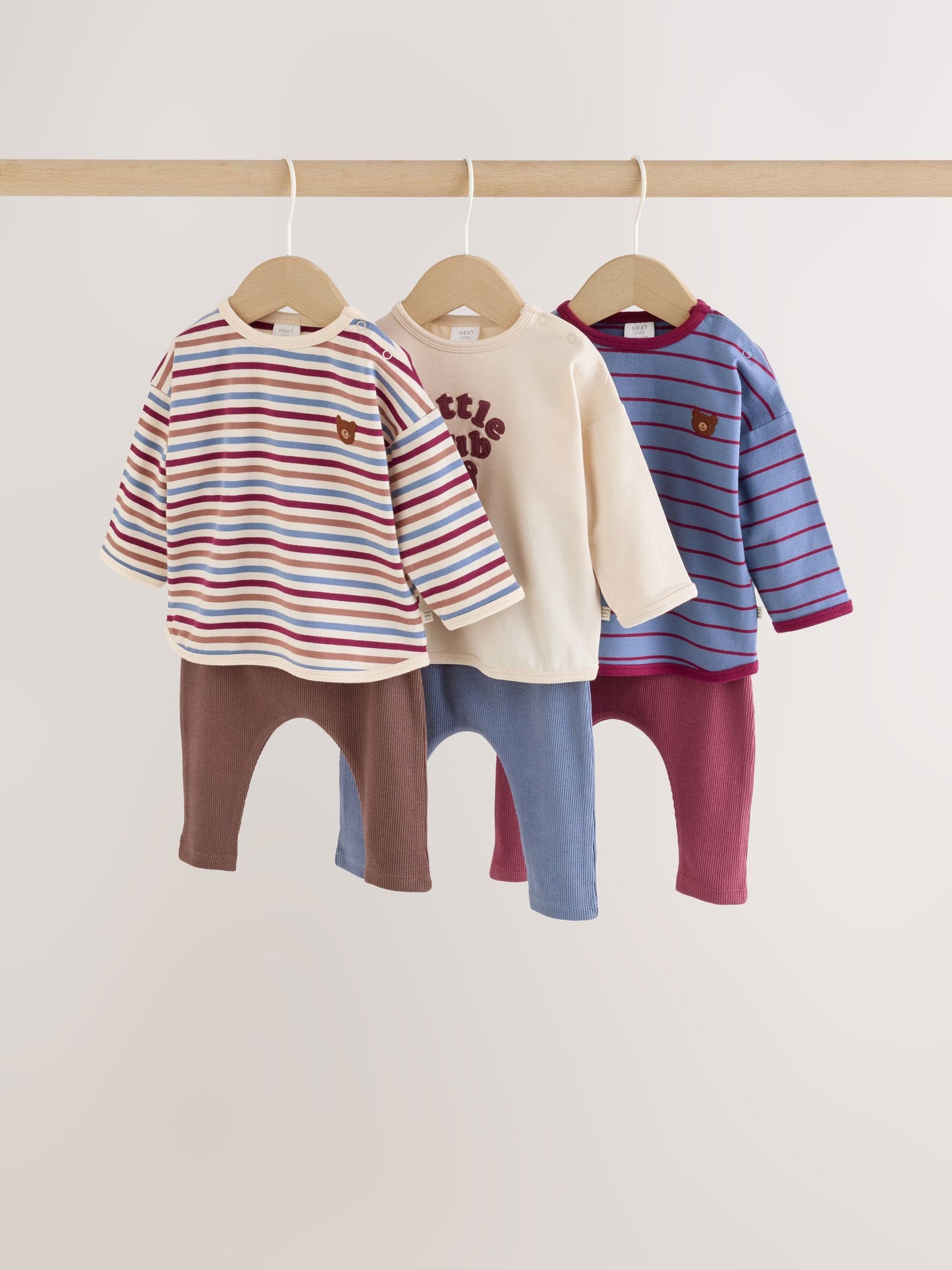 Dsiney Kidz - Blue/Brown Bear Baby Top and Leggings Set 6 Piece (0mths-3yrs) image 1