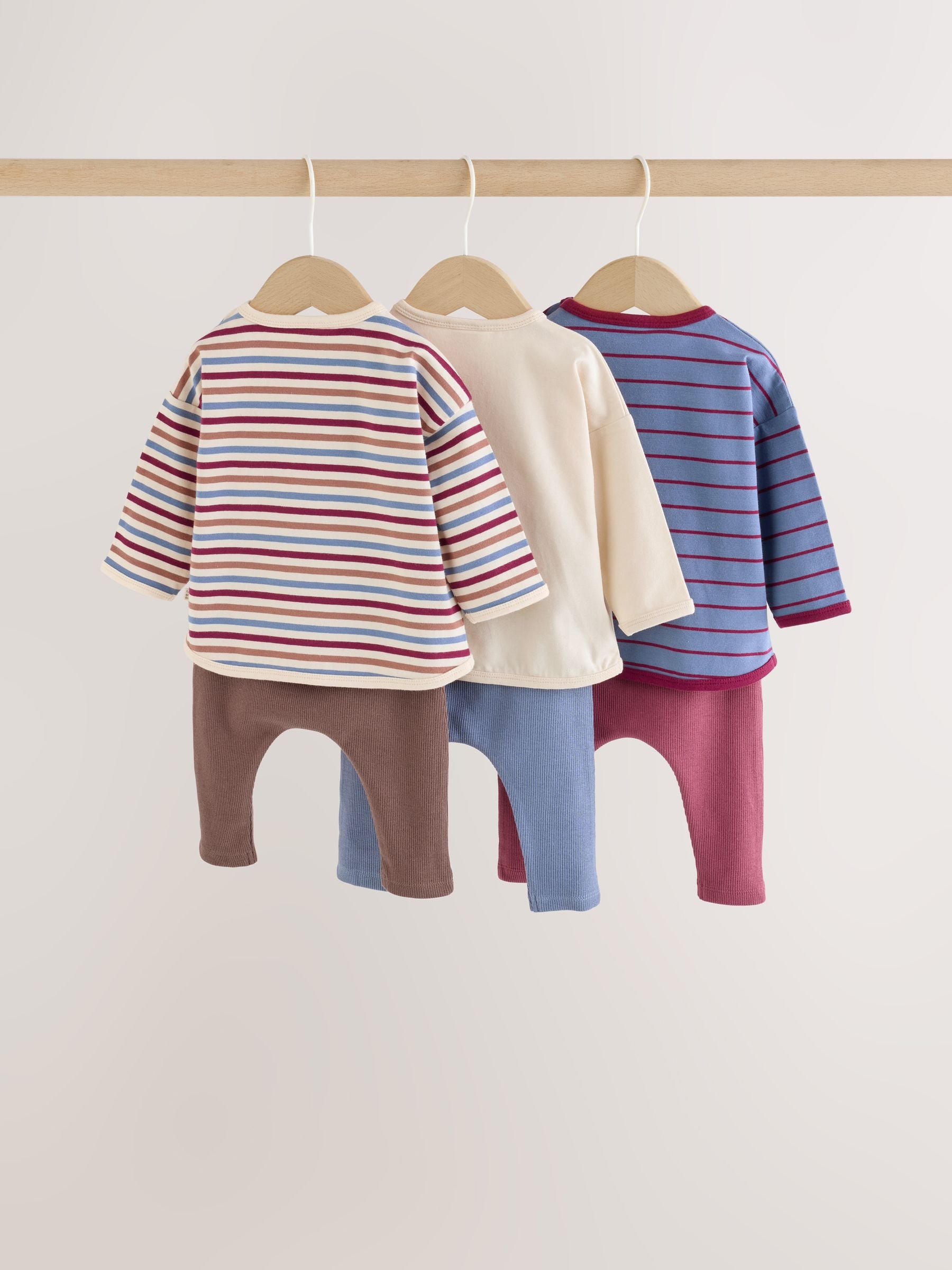 Dsiney Kidz - Blue/Brown Bear Baby Top and Leggings Set 6 Piece (0mths-3yrs) image 2