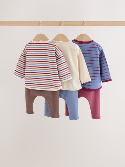 Dsiney Kidz - Blue/Brown Bear Baby Top and Leggings Set 6 Piece (0mths-3yrs) image 2