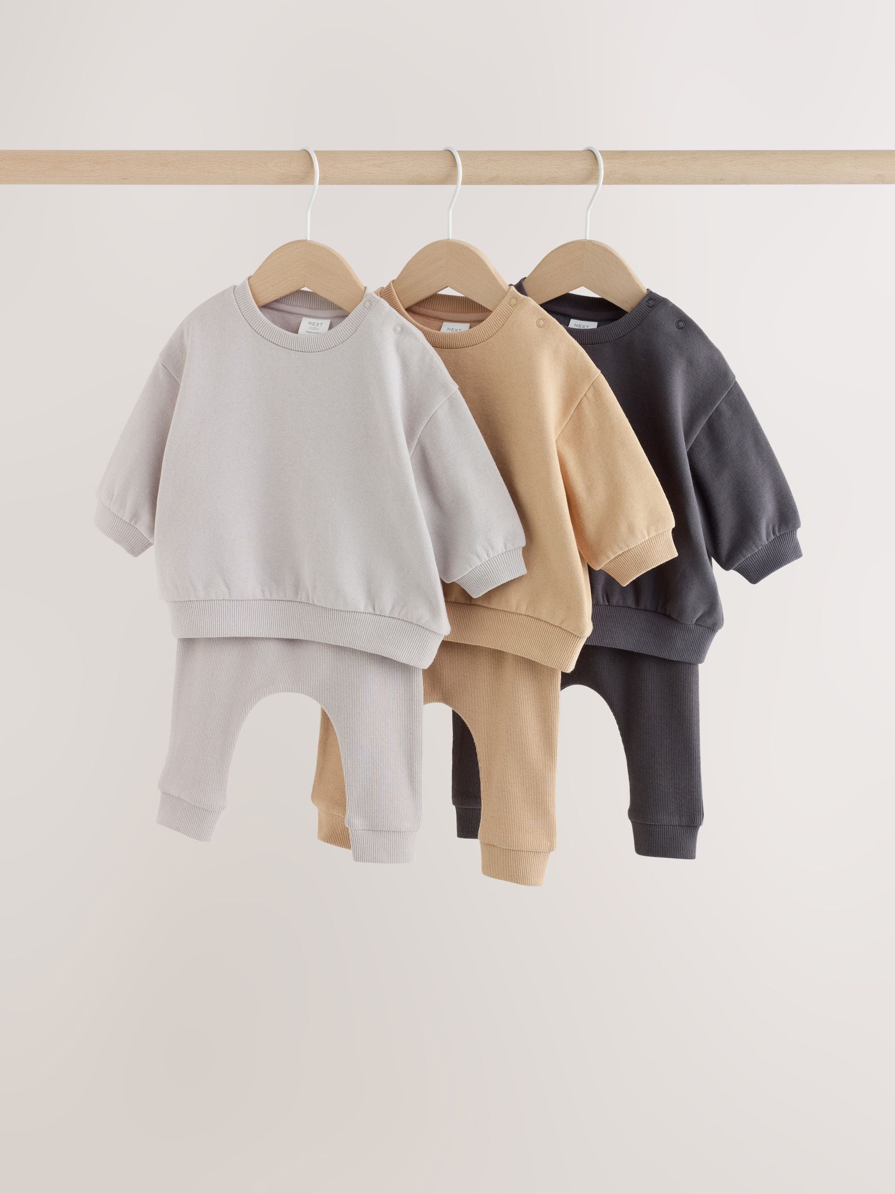 Dsiney Kidz - Charcoal Grey/Neutral Sweatshirt and Leggings Baby Set 6 Piece (0mths-3yrs) image 1