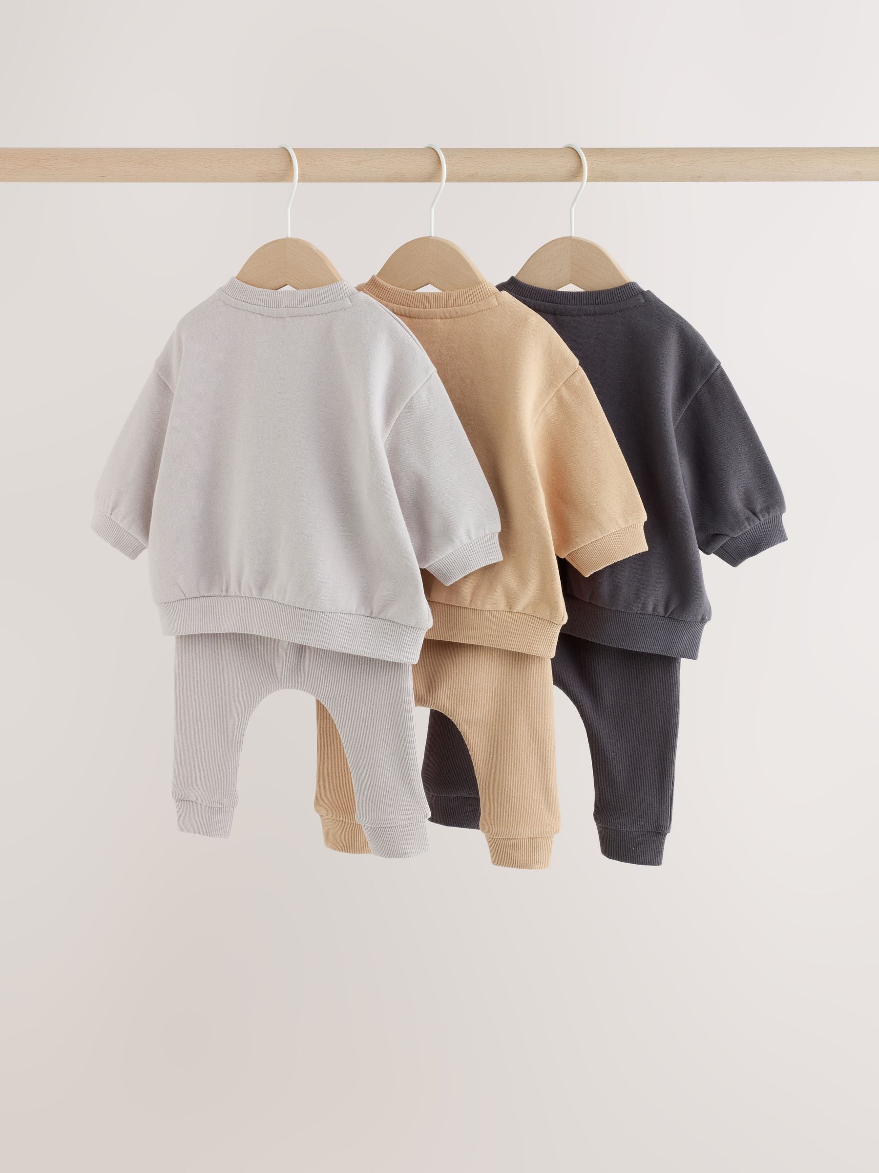Dsiney Kidz - Charcoal Grey/Neutral Sweatshirt and Leggings Baby Set 6 Piece (0mths-3yrs) image 2