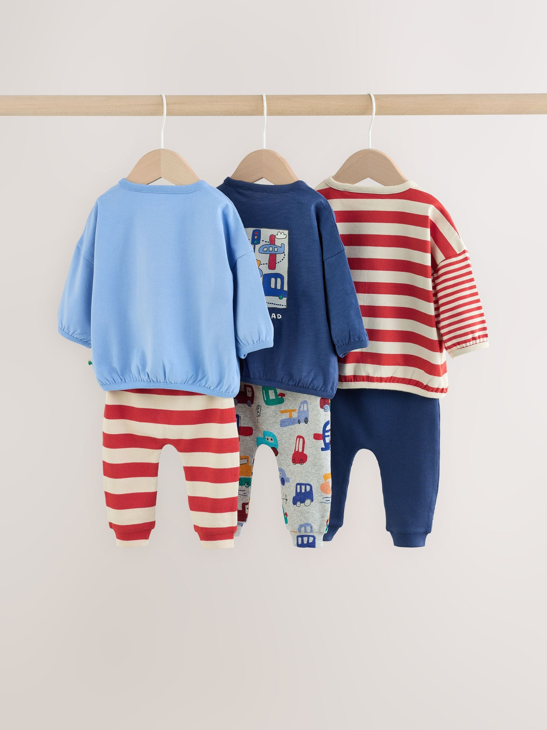 Dsiney Kidz - Red/Blue Transport Baby Top and Leggings Set 6 Piece (0mths-3yrs) image 2