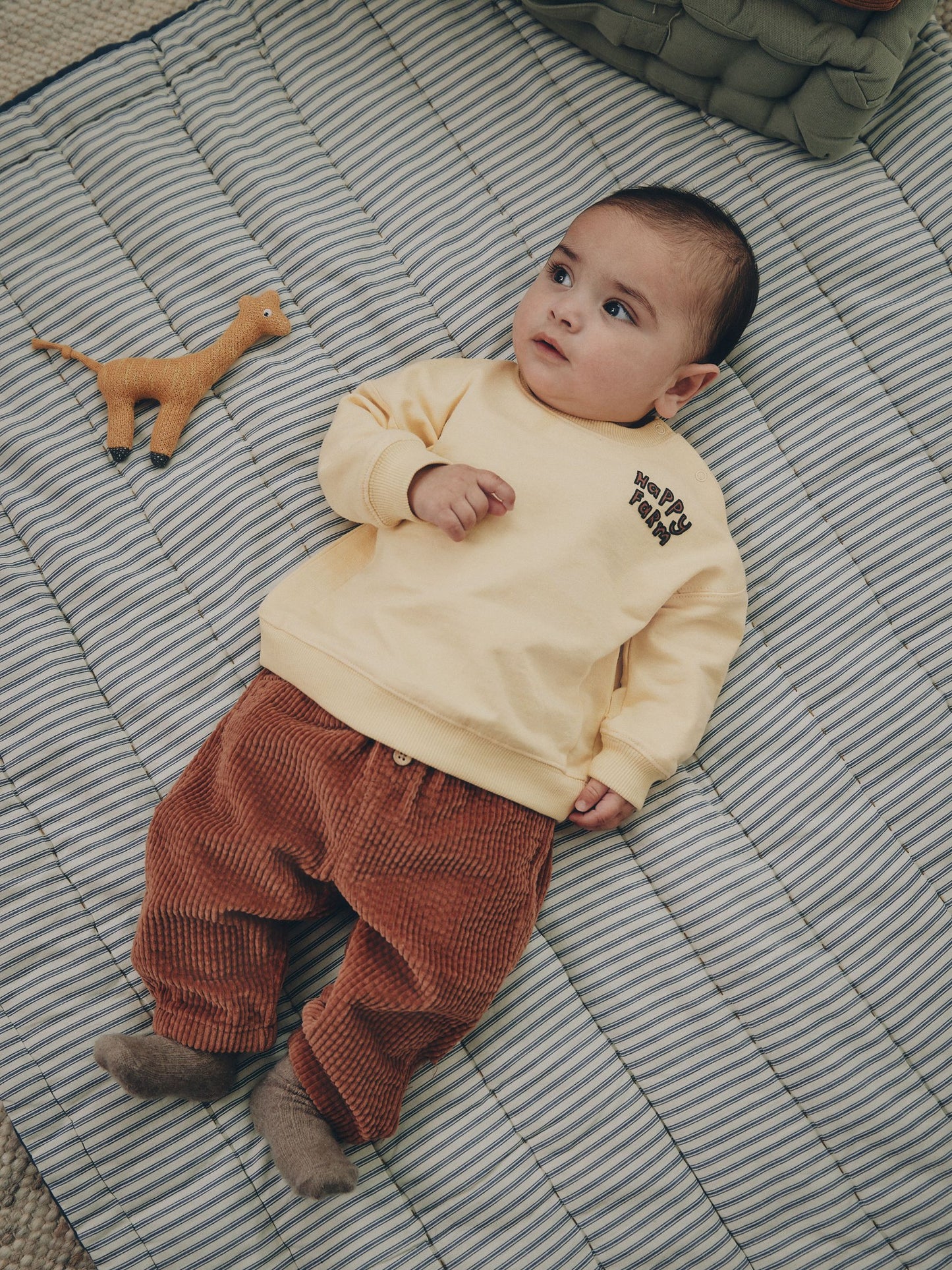 Dsiney Kidz - Yellow Farm Sweatshirt and Cord Trousers Baby Set 2 Piece (0mths-2yrs) image 3