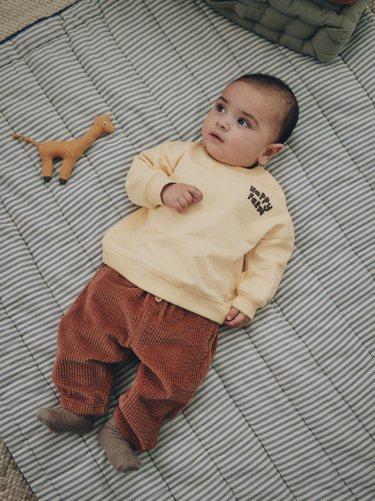Dsiney Kidz - Yellow Farm Sweatshirt and Cord Trousers Baby Set 2 Piece (0mths-2yrs) image 3