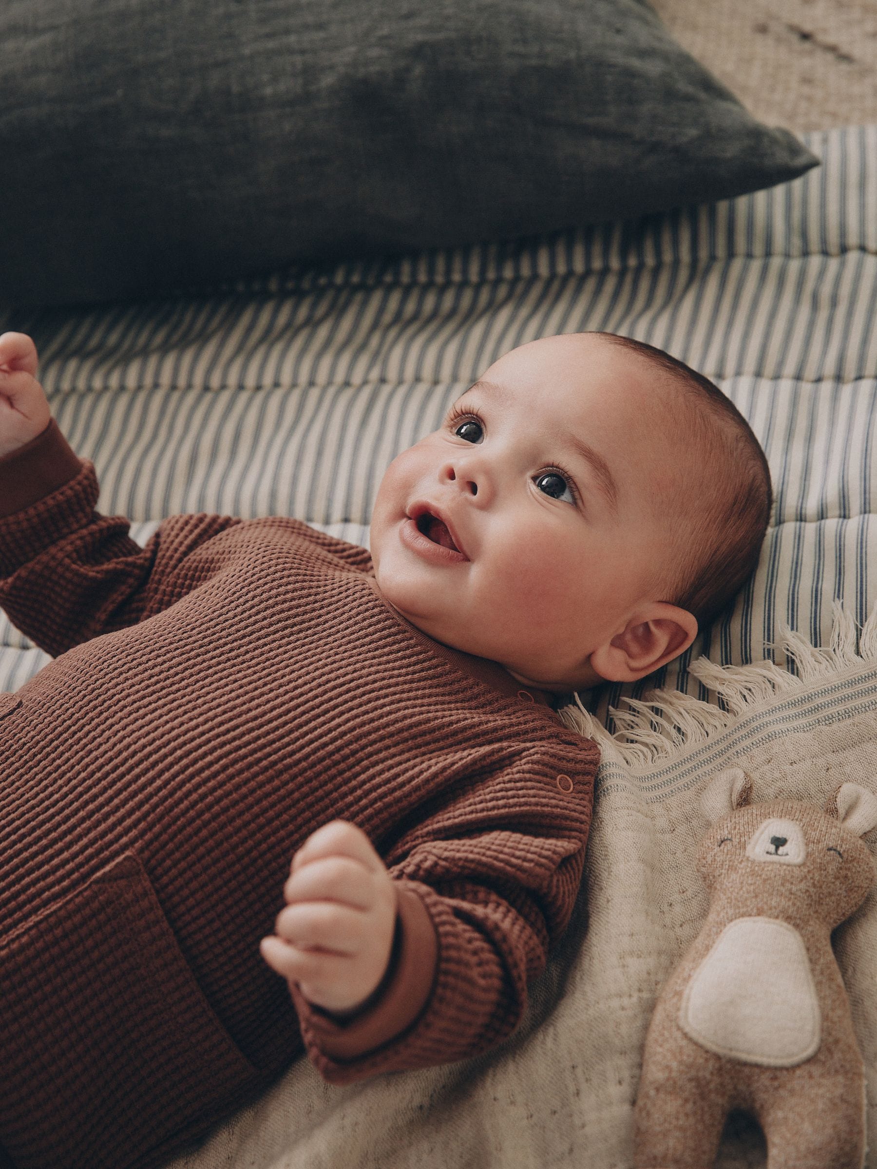 Brown Textured Top and Legging Baby Set (0mths-2yrs) image 3