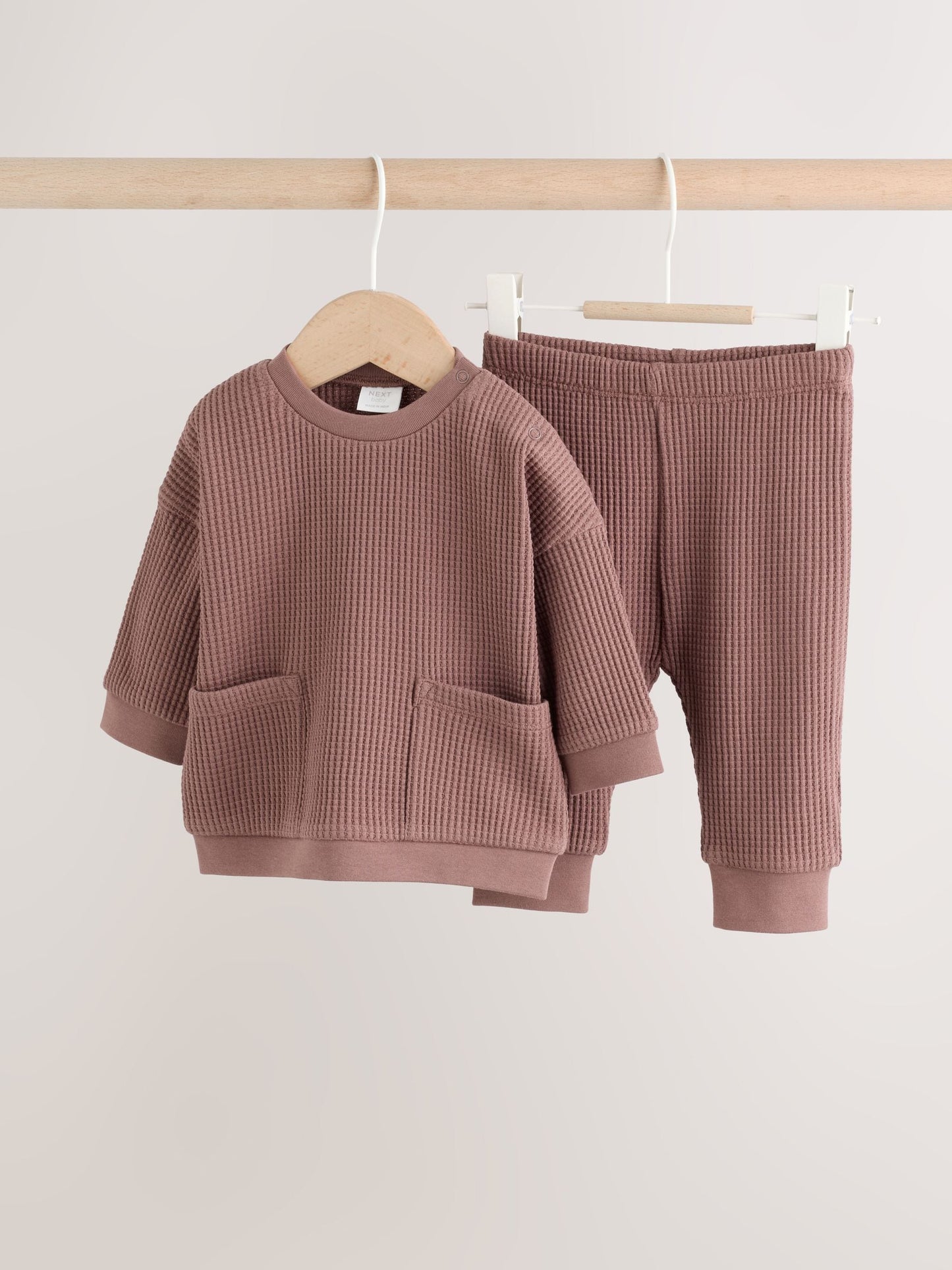 Brown Textured Top and Legging Baby Set (0mths-2yrs) image 5
