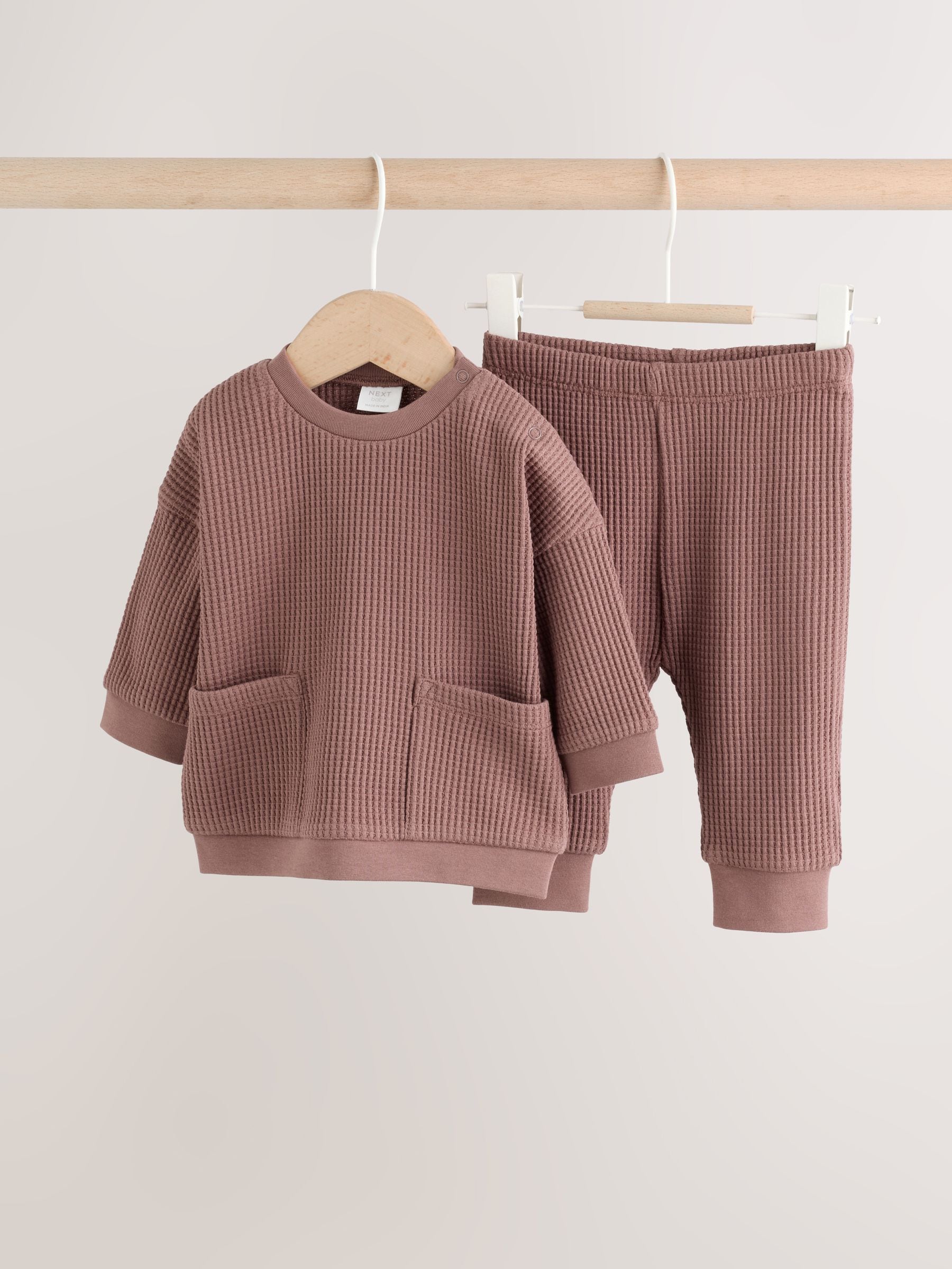 Brown Textured Top and Legging Baby Set (0mths-2yrs) image 5