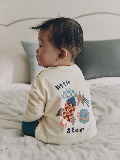 Dsiney Kidz - Neutral/Blue Space Top and Leggings Baby Set (0mths-2yrs) image 1