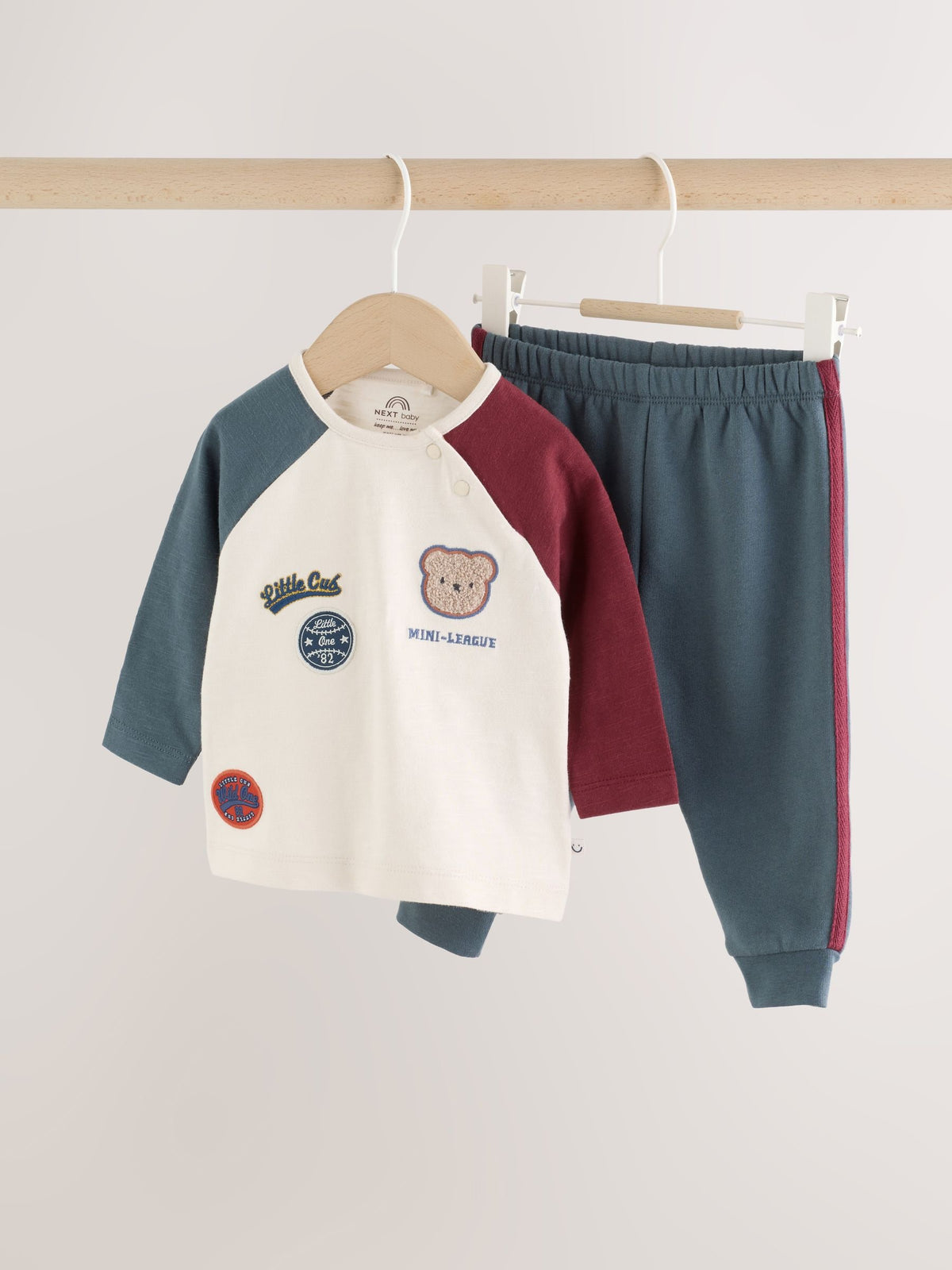 Dsiney Kidz - Blue/Neutral Varsity Top and Leggings Baby Set (0mths-2yrs) image 1