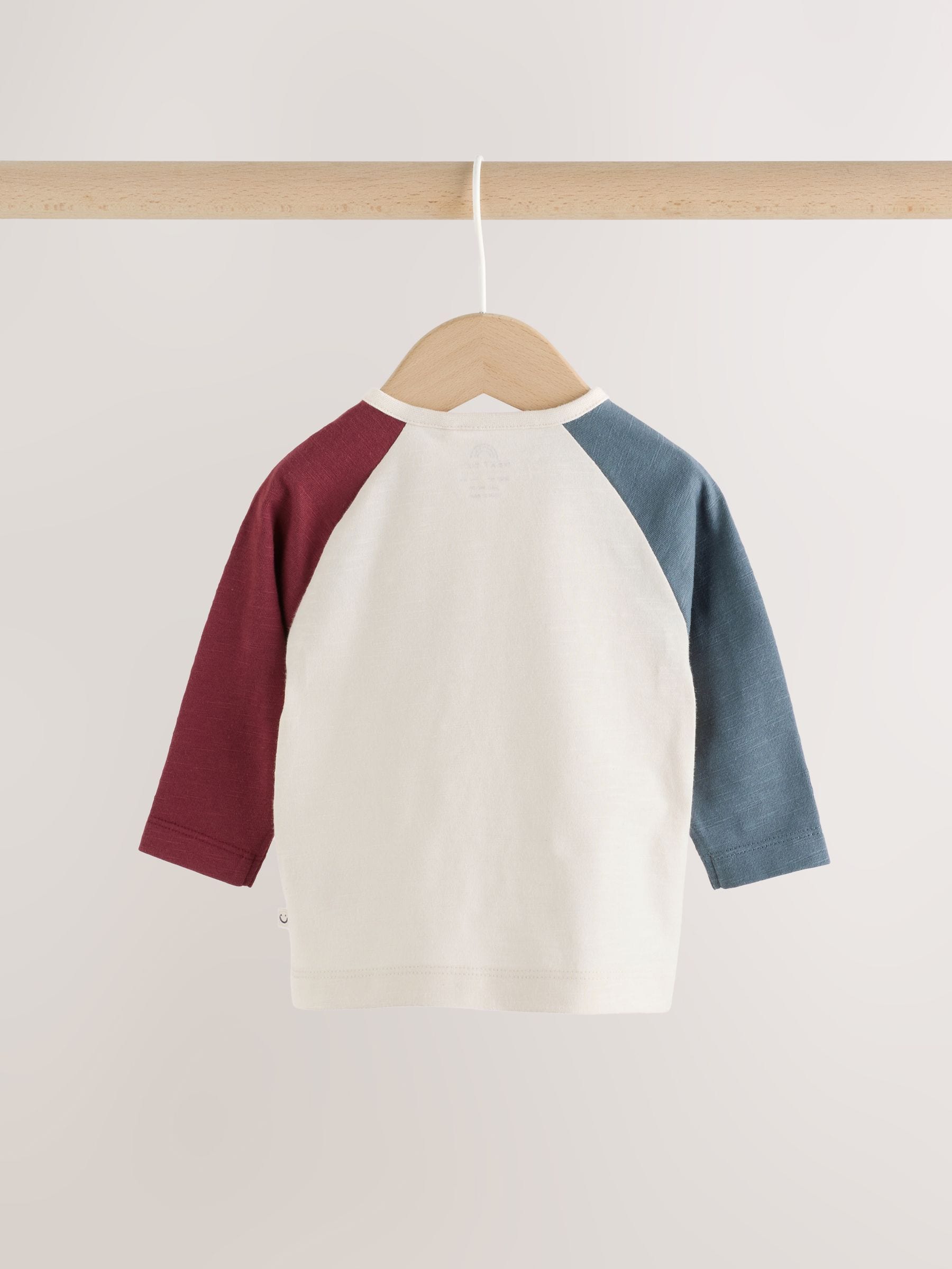 Blue/Neutral Varsity Top and Leggings Baby Set (0mths-2yrs) image 4