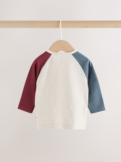 Blue/Neutral Varsity Top and Leggings Baby Set (0mths-2yrs) image 4