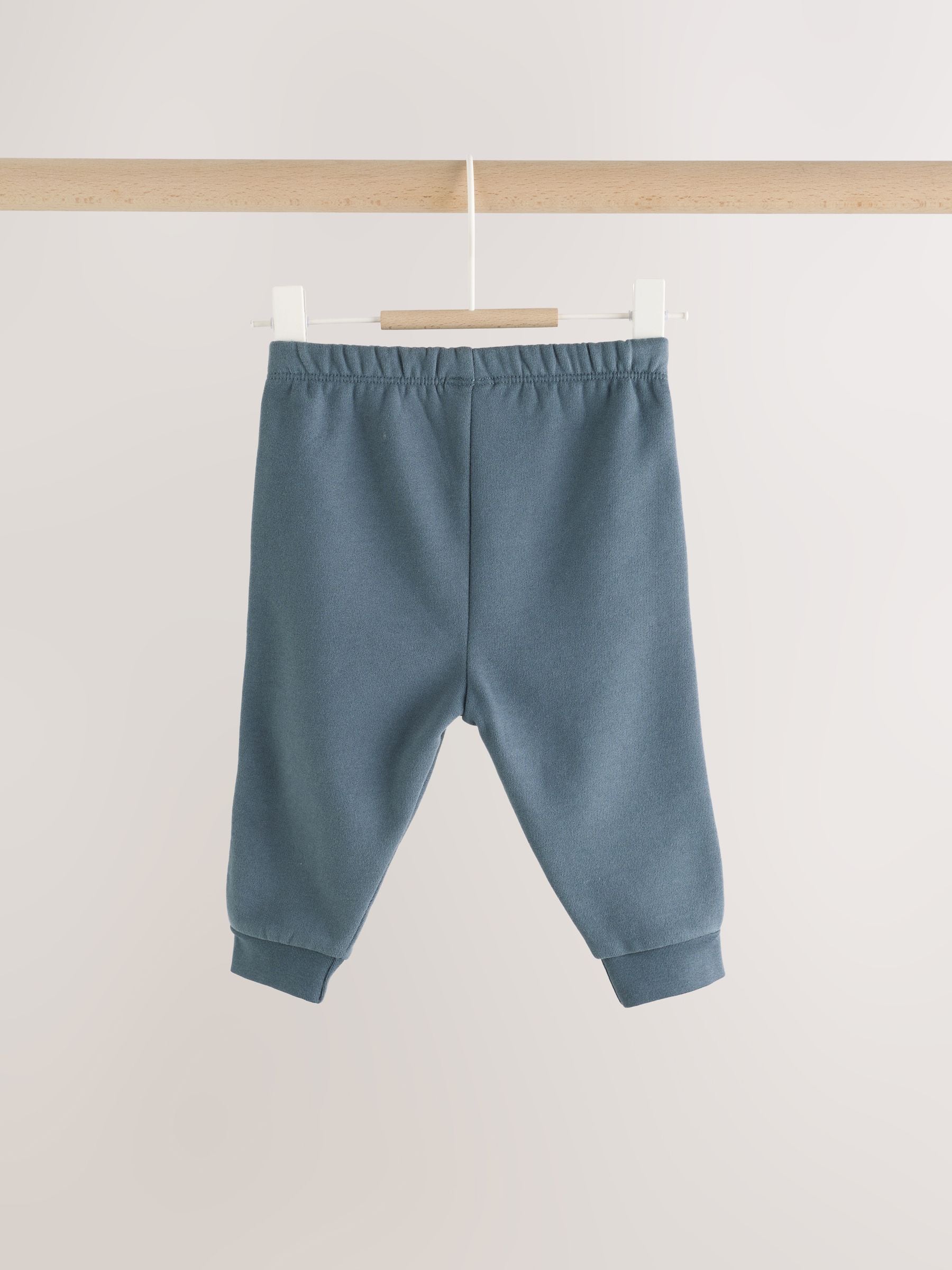Blue/Neutral Varsity Top and Leggings Baby Set (0mths-2yrs) image 6