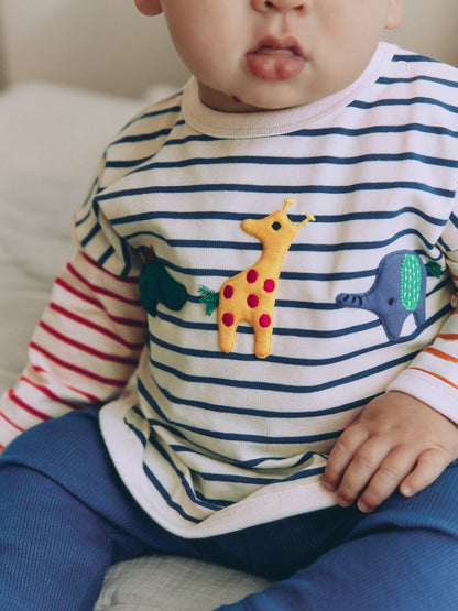 Red/Blue Safari Animals Top and Leggings Baby Set (0mths-2yrs) image 4