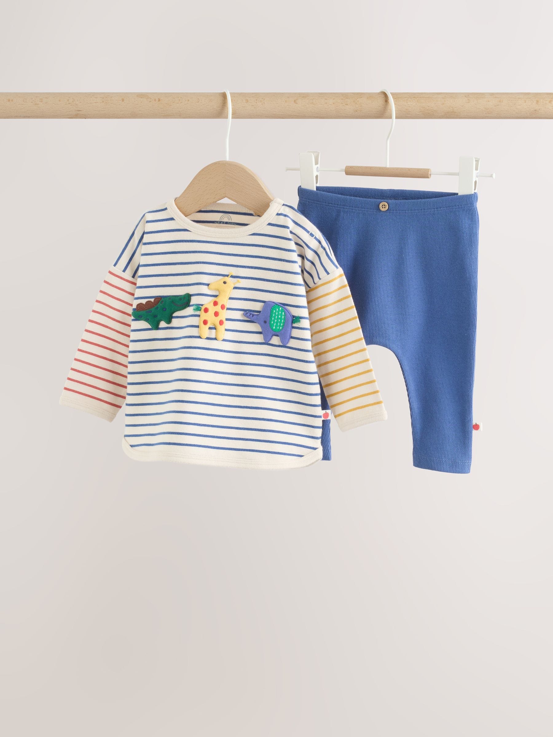Red/Blue Safari Animals Top and Leggings Baby Set (0mths-2yrs) image 5