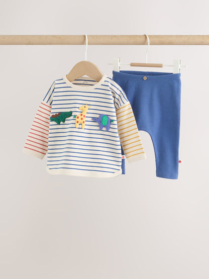 Red/Blue Safari Animals Top and Leggings Baby Set (0mths-2yrs) image 5