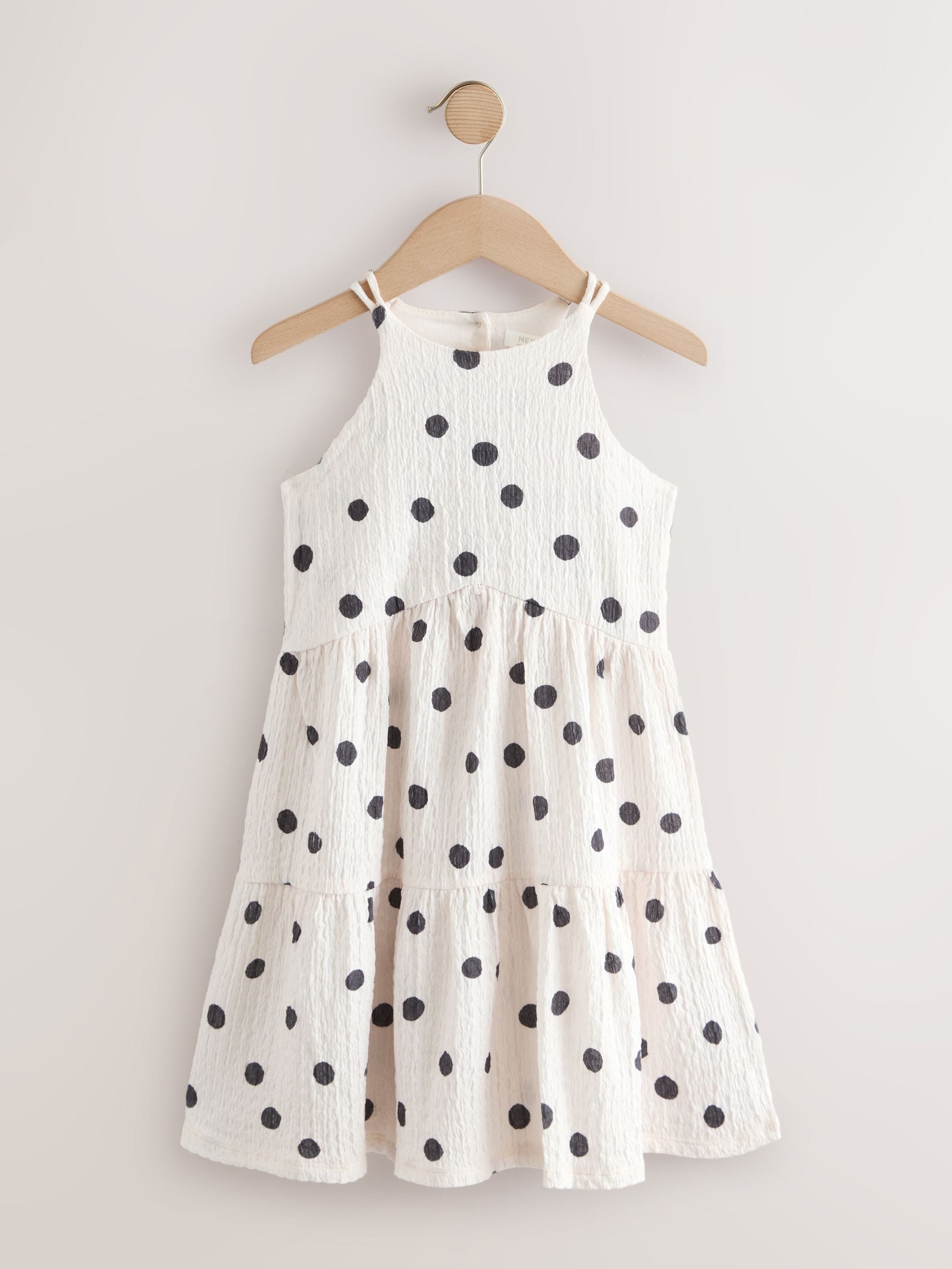 Pink/Cream Strappy Crinkle Summer Dress 2 Pack (3-16yrs) image 3