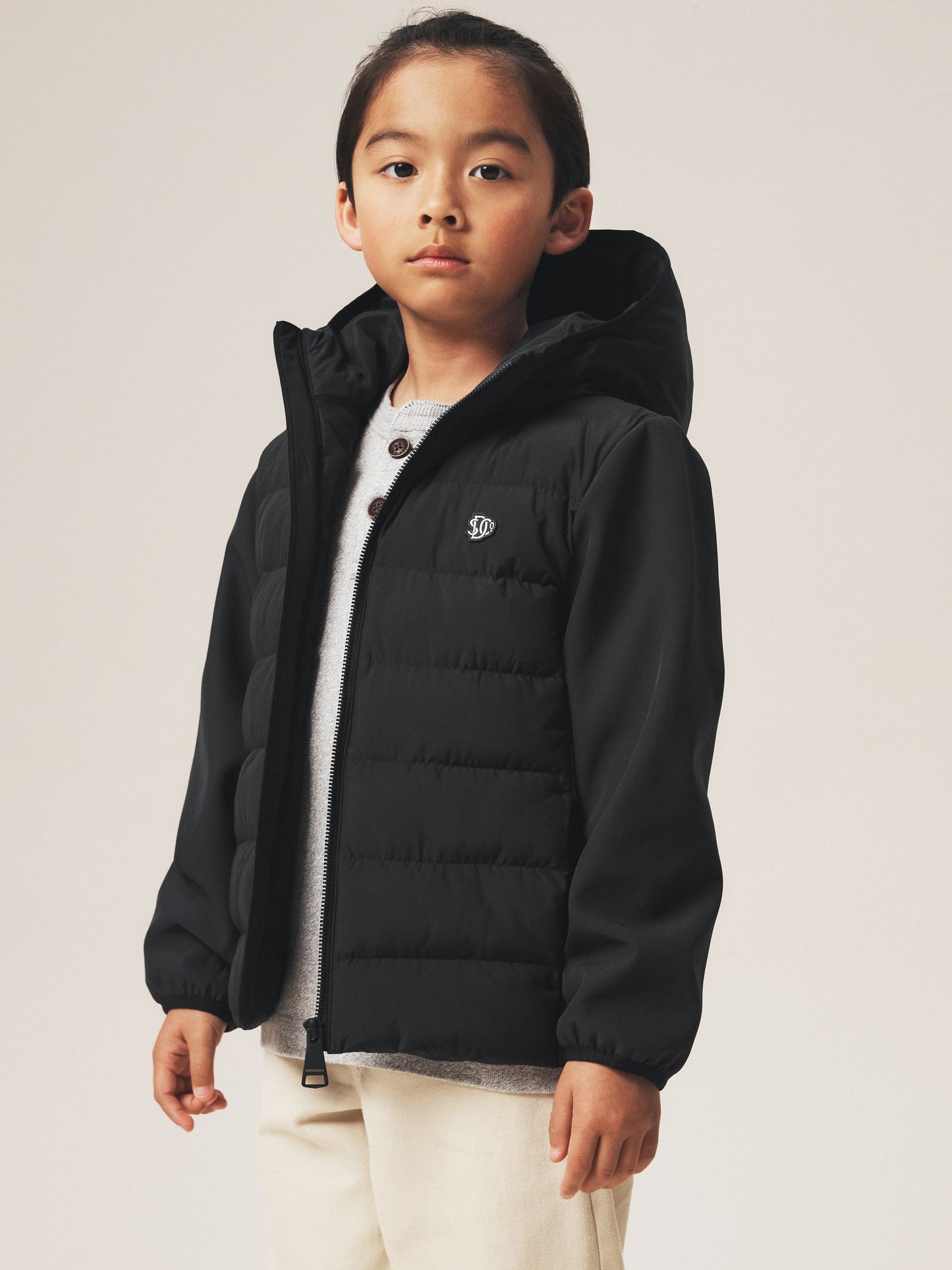 Dsiney Kidz - Superdry Black Hybrid Coat image 2