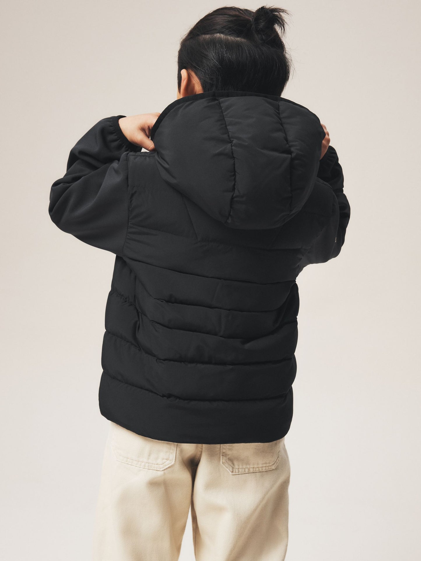 Dsiney Kidz - Superdry Black Hybrid Coat image 4