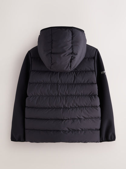 Dsiney Kidz - Superdry Black Hybrid Coat image 8