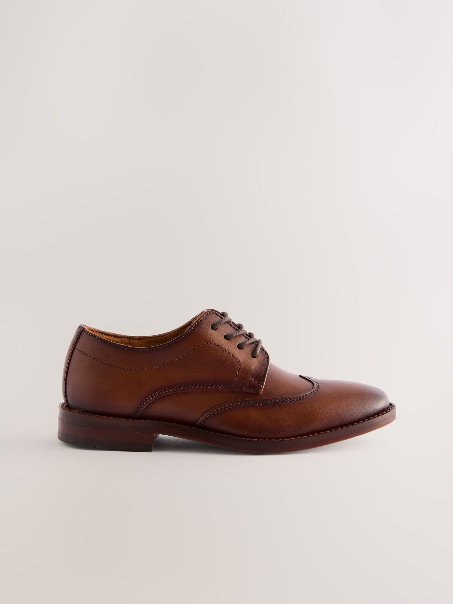 Tan Brown Wide Fit (G) Lace-Up Smart Shoes image 2