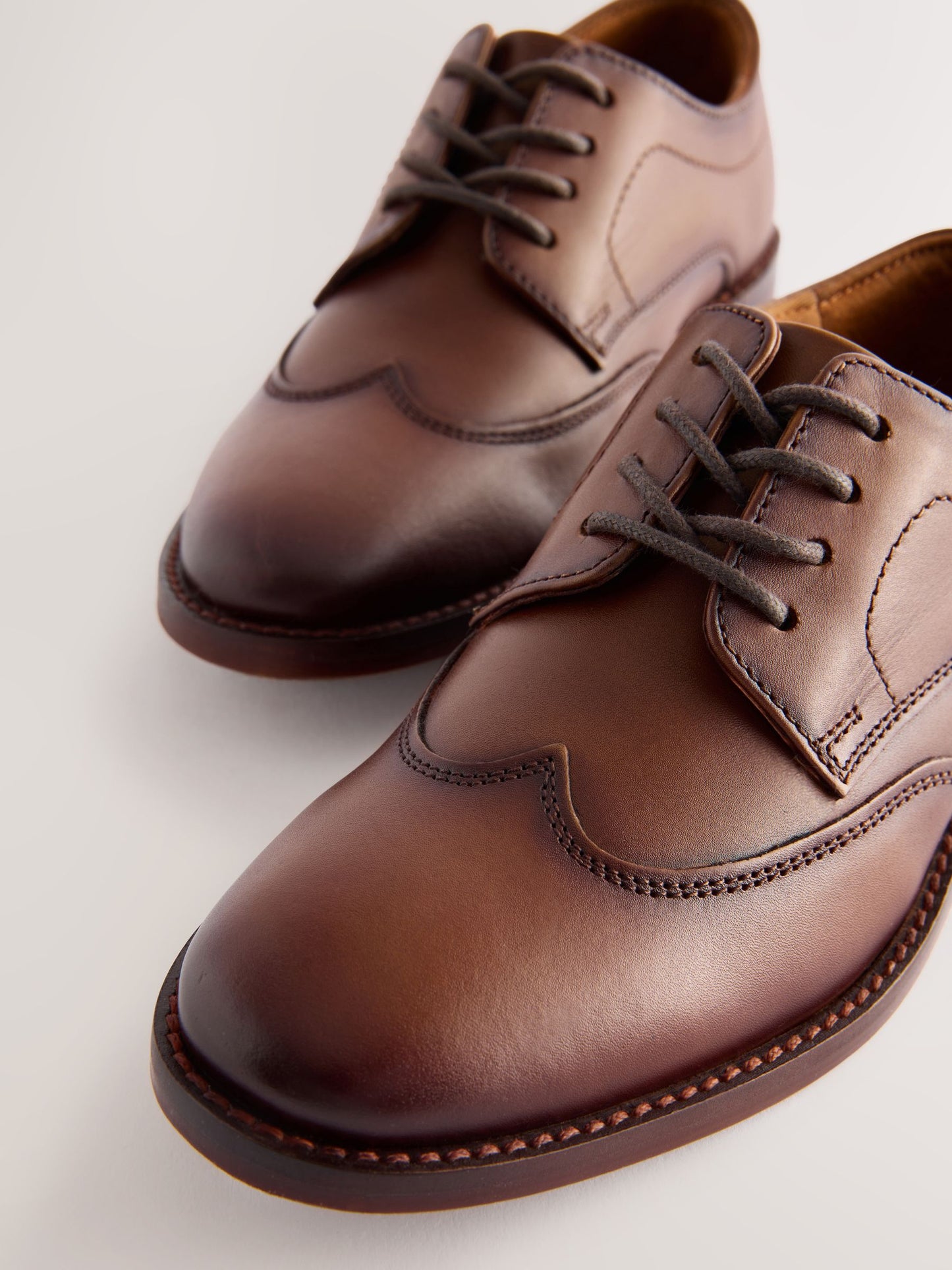 Tan Brown Wide Fit (G) Lace-Up Smart Shoes image 3