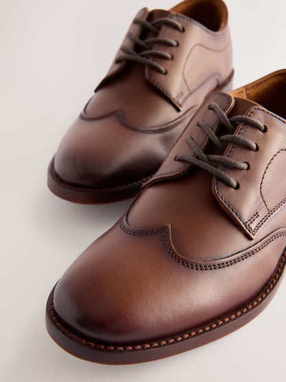 Tan Brown Wide Fit (G) Lace-Up Smart Shoes image 3