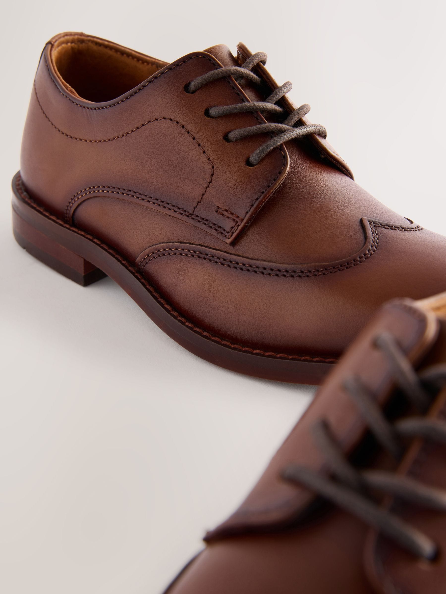 Tan Brown Wide Fit (G) Lace-Up Smart Shoes image 5