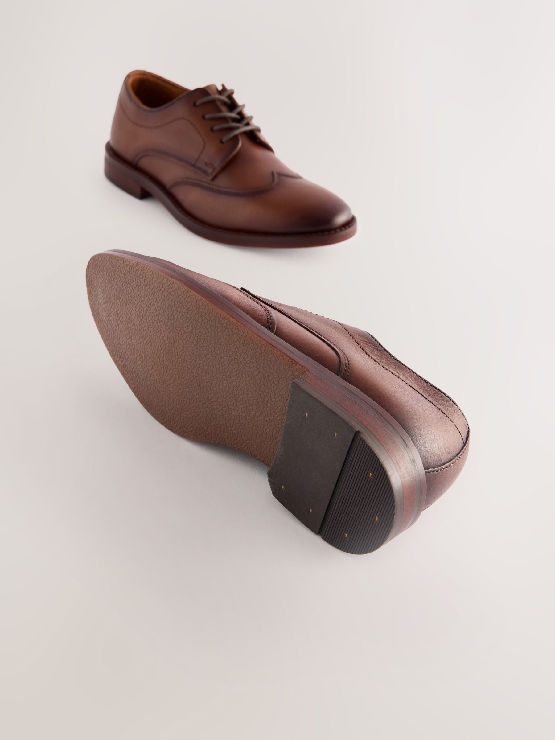 Tan Brown Wide Fit (G) Lace-Up Smart Shoes image 6